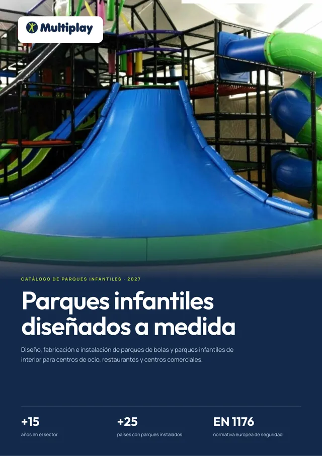Cover of the Multiplay 2027 indoor playground catalogue